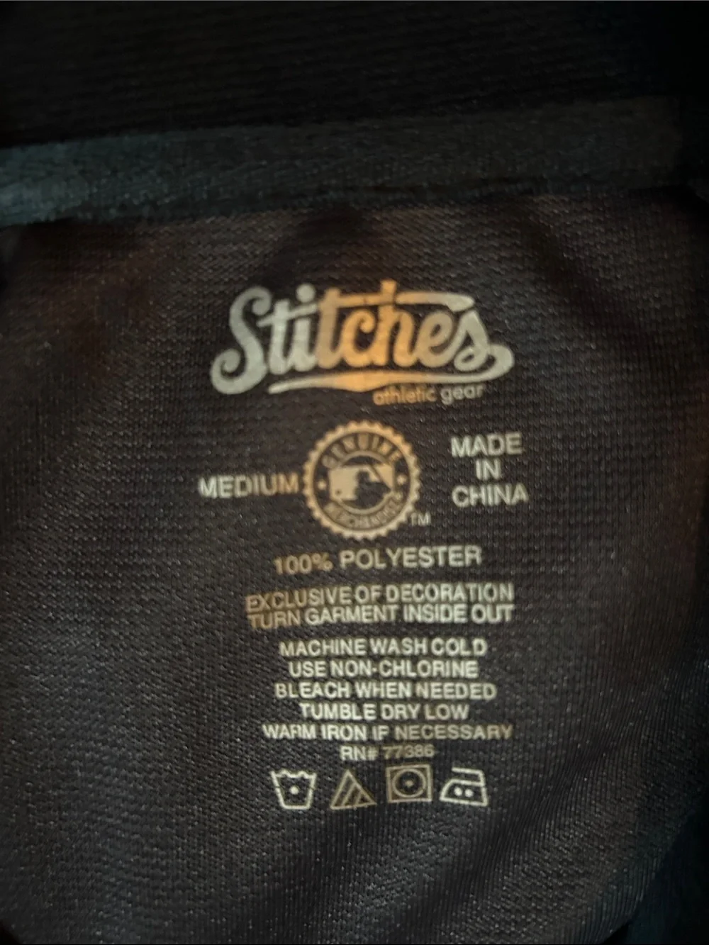 Stitches Black Bomber Jacket with Red 'RED SOX' Lettering